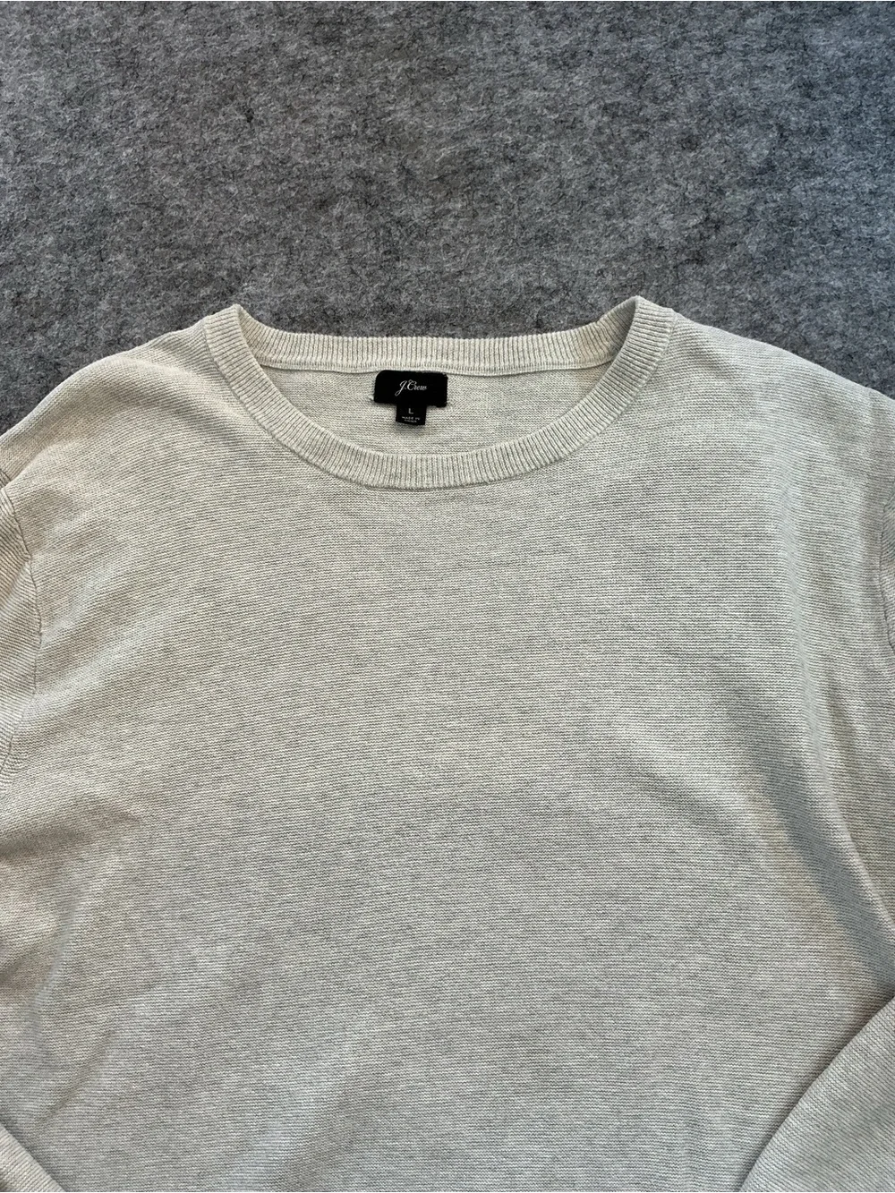 J. Crew Rollneck Lightweight Oatmeal Casual Crewneck Sweater in Light Beige